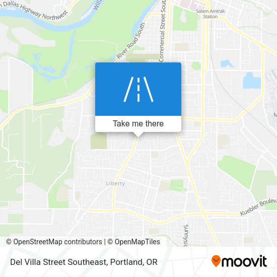Mapa de Del Villa Street Southeast