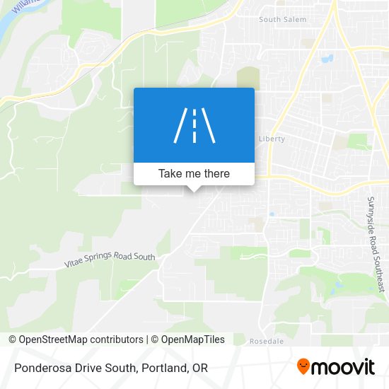 Ponderosa Drive South map