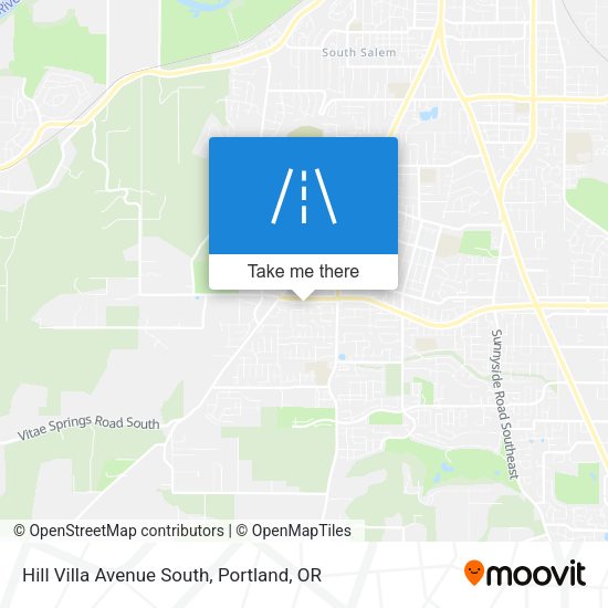 Hill Villa Avenue South map