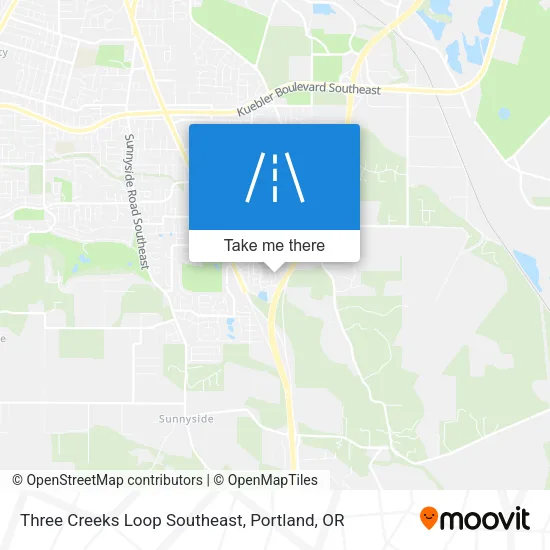 Three Creeks Loop Southeast map