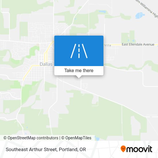 Southeast Arthur Street map