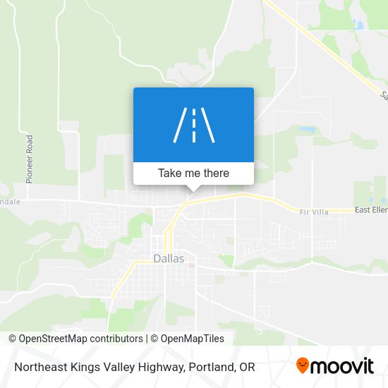 Northeast Kings Valley Highway map