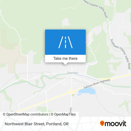 Northwest Blair Street map