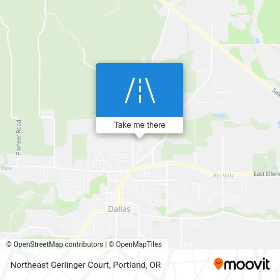Northeast Gerlinger Court map