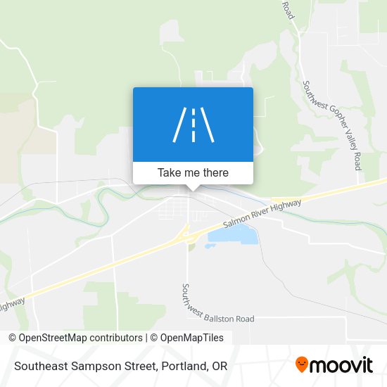 Southeast Sampson Street map