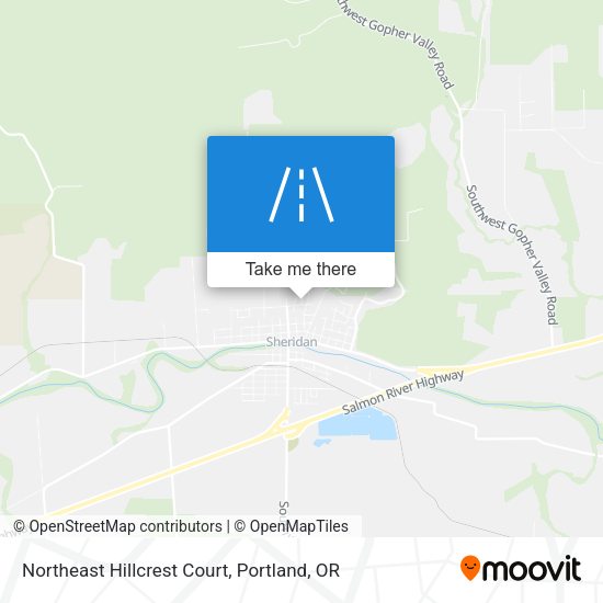 Northeast Hillcrest Court map
