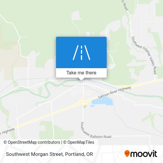 Southwest Morgan Street map