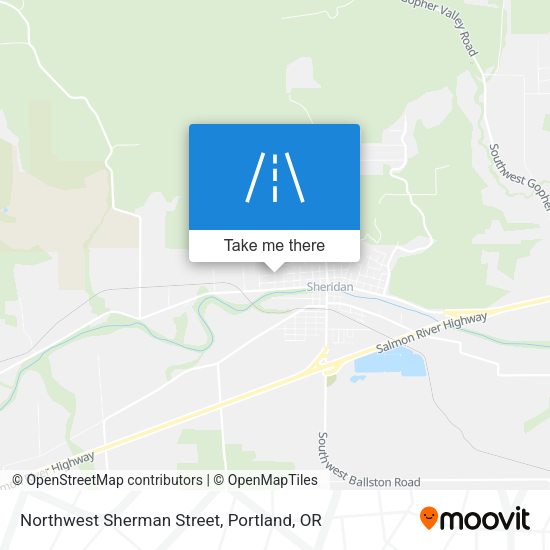 Northwest Sherman Street map