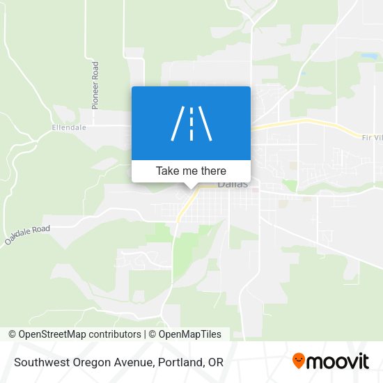 Southwest Oregon Avenue map