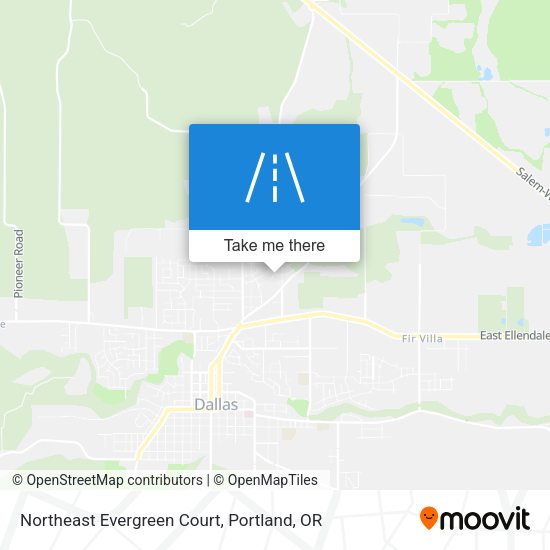 Northeast Evergreen Court map