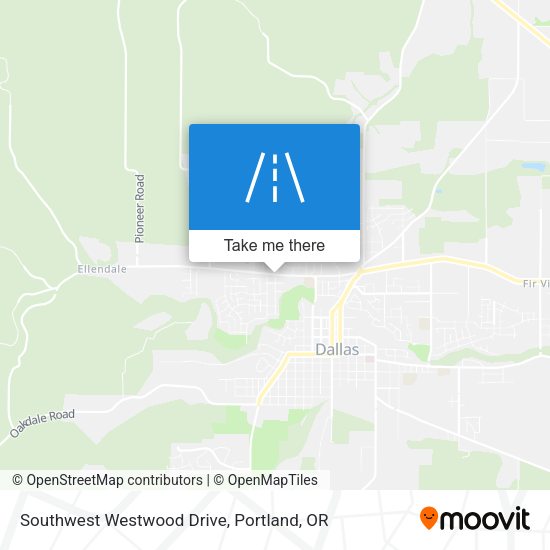 Southwest Westwood Drive map