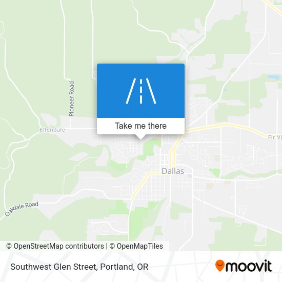 Southwest Glen Street map