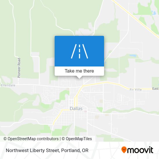 Northwest Liberty Street map