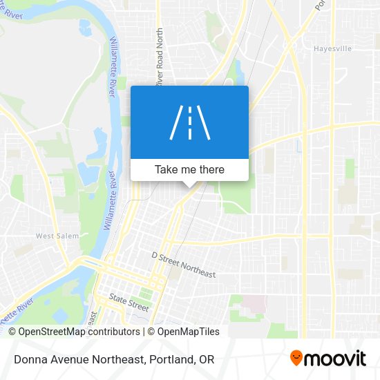 Donna Avenue Northeast map