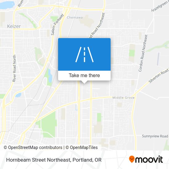 Hornbeam Street Northeast map