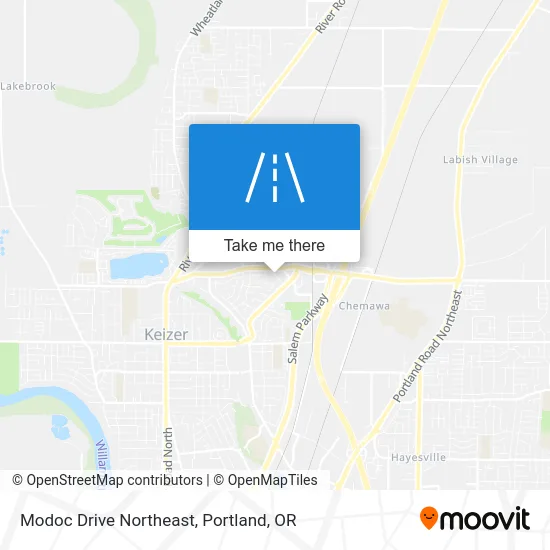 Modoc Drive Northeast map