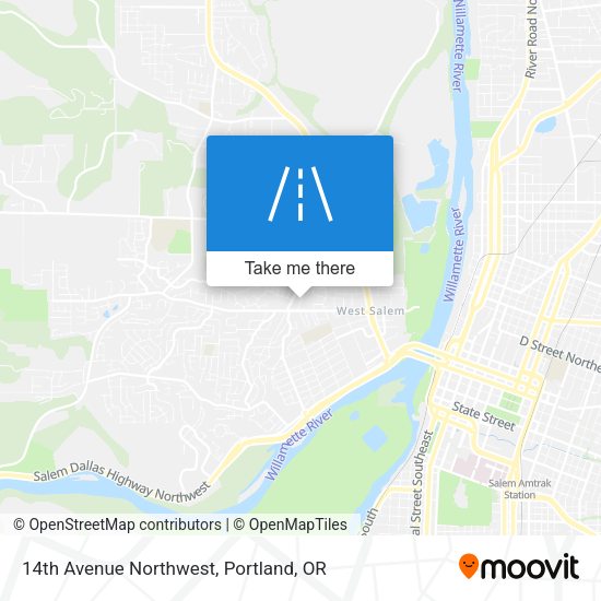 14th Avenue Northwest map