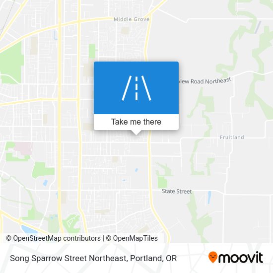 Song Sparrow Street Northeast map