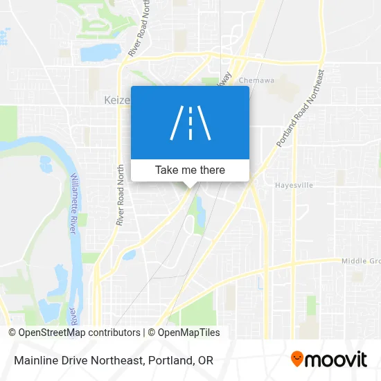 Mainline Drive Northeast map