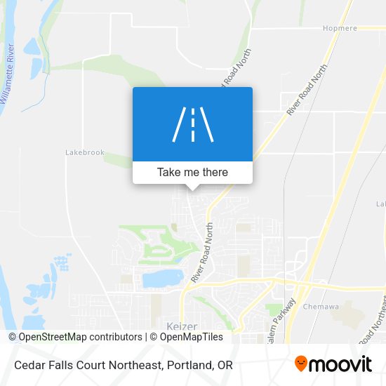 Cedar Falls Court Northeast map