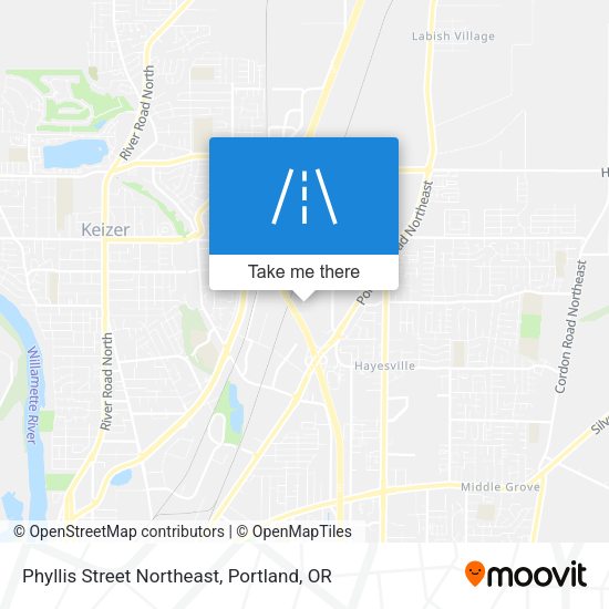 Phyllis Street Northeast map