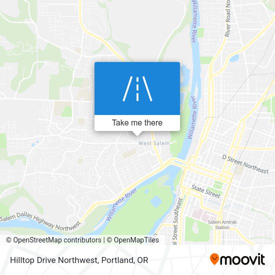 Hilltop Drive Northwest map