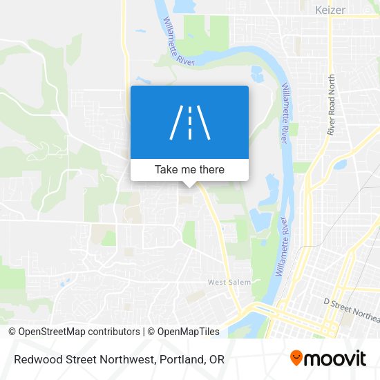 Redwood Street Northwest map