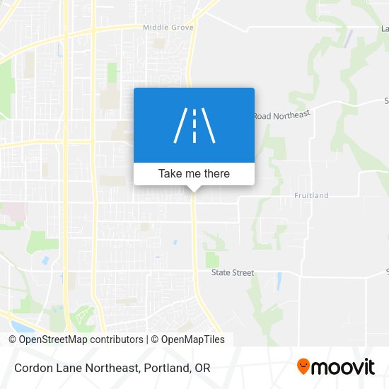 Cordon Lane Northeast map