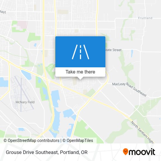 Grouse Drive Southeast map