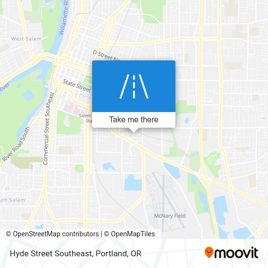 Mapa de Hyde Street Southeast