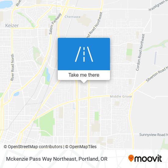 Mckenzie Pass Way Northeast map