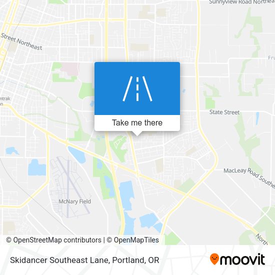 Skidancer Southeast Lane map