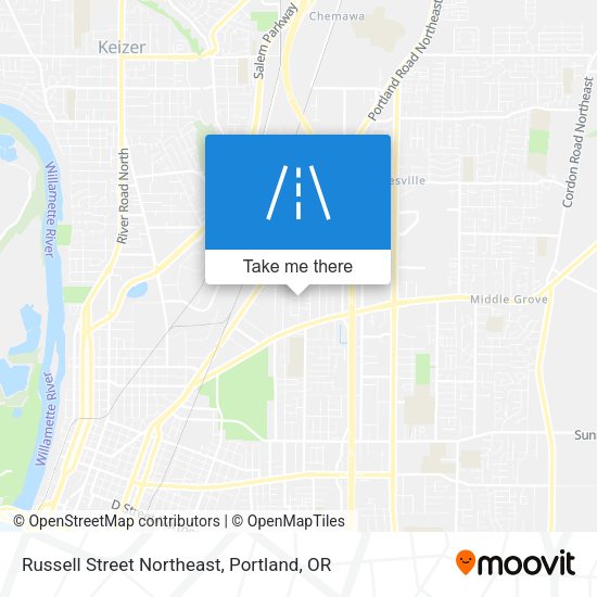Mapa de Russell Street Northeast