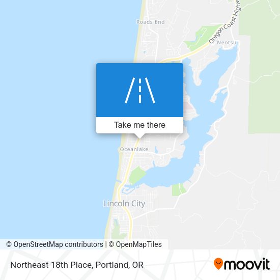 Northeast 18th Place map