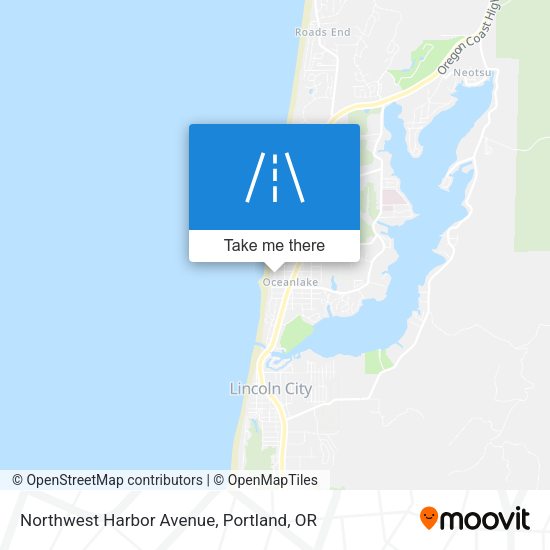 Mapa de Northwest Harbor Avenue