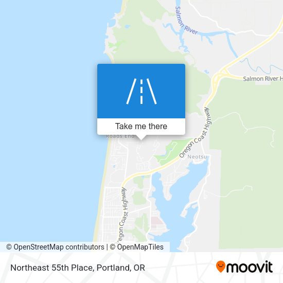Northeast 55th Place map