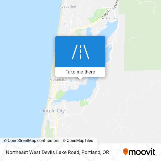 Northeast West Devils Lake Road map