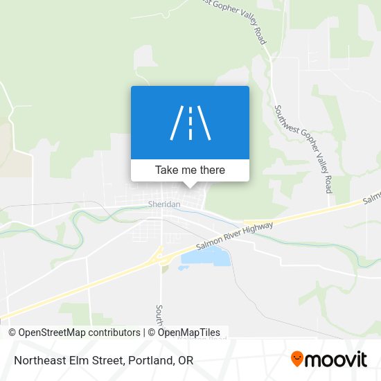 Northeast Elm Street map