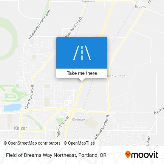 Field of Dreams Way Northeast map