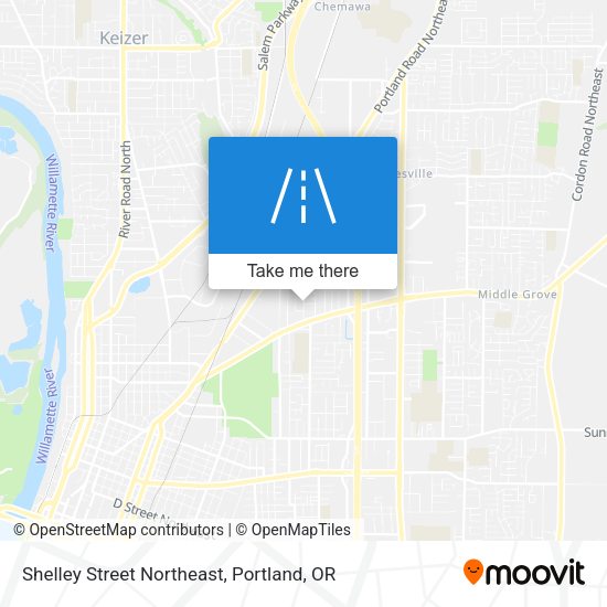 Shelley Street Northeast map
