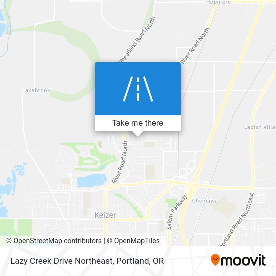 Lazy Creek Drive Northeast map