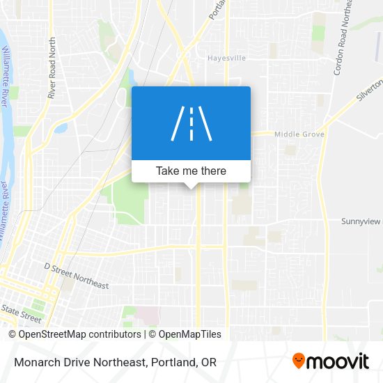 Monarch Drive Northeast map