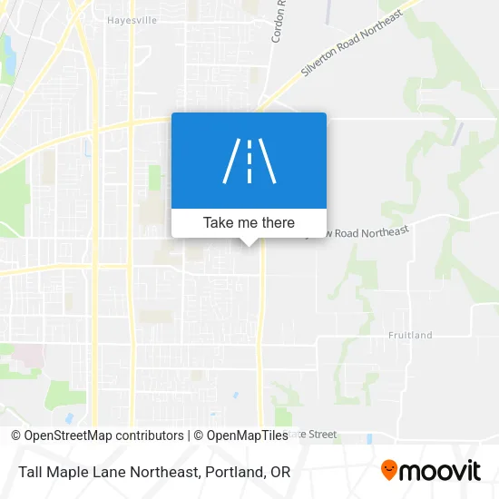 Tall Maple Lane Northeast map