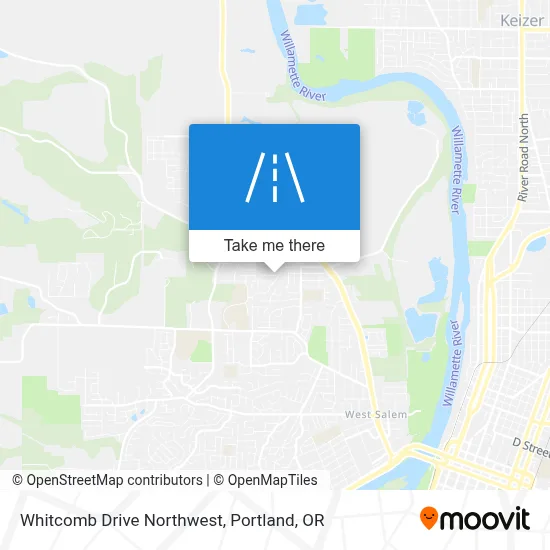 Whitcomb Drive Northwest map