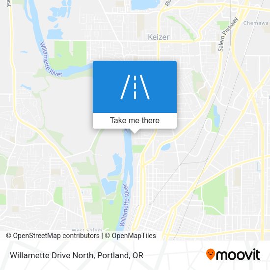Willamette Drive North map