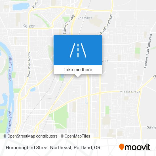 Hummingbird Street Northeast map