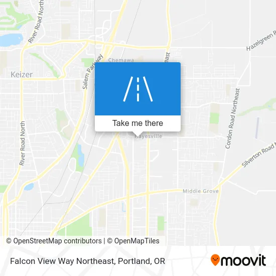 Falcon View Way Northeast map