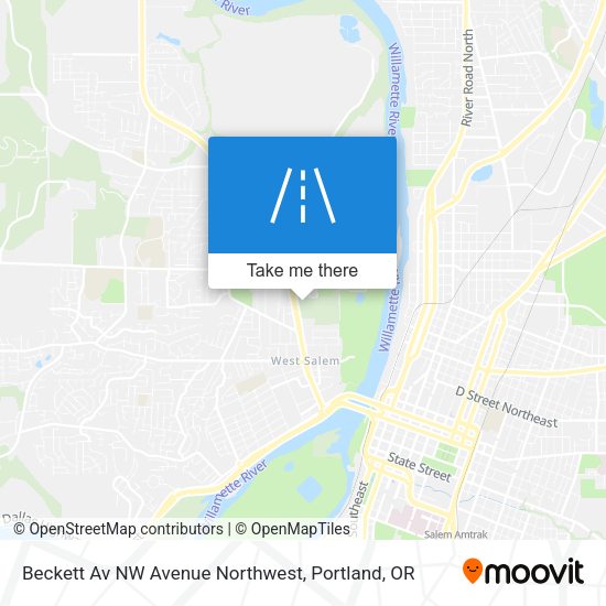 Beckett Av NW Avenue Northwest map