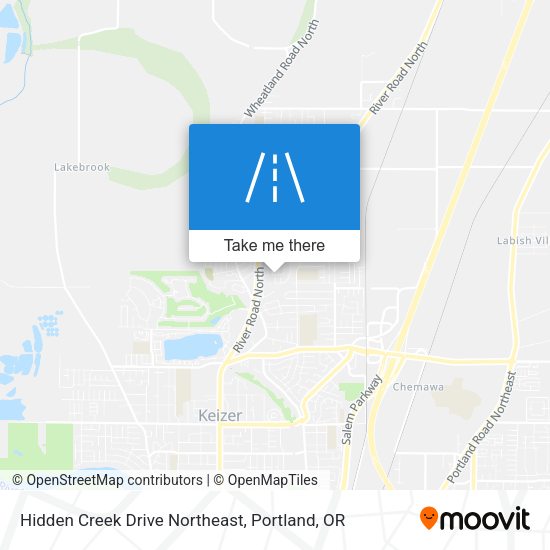Mapa de Hidden Creek Drive Northeast