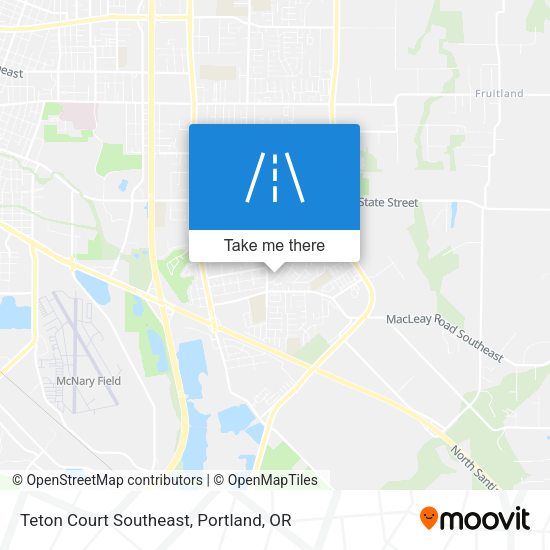 Teton Court Southeast map